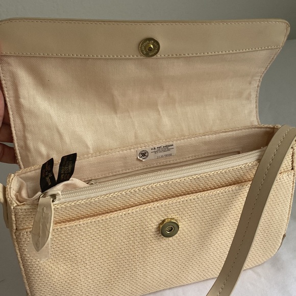 ETIENNE AIGNER Vintage 90s Cream Basket Weave Jute Leather Shoulder Bags NWOT - Picture 10 of 15